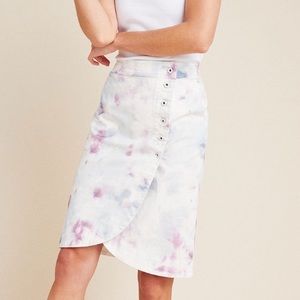 Anthropologie Kimmie tie-dye tulip midi skirt